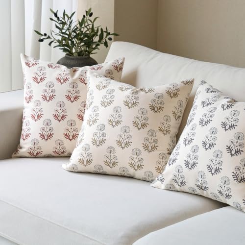 Amor Virisso Vintage Floral Pillow Covers 18x18 Set of 2 for