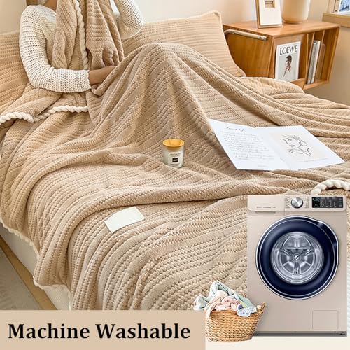 Sherpa Fleece Throw Blanket,Super Soft Throw Blanket Coral,Plush Fuzzy