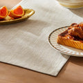 ZeeMart Rustic Cotton Linen Table Runner, 13x36 Inches Taupe
