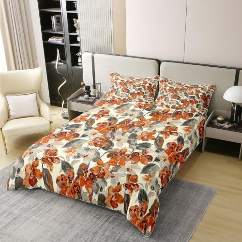 Castle Fairy Orchid Floral Girls Bedding Set Twin Size 100% Cotton