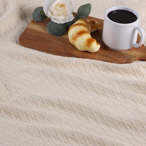 Superior Diamond Weave All-Season Cotton Blanket, Cover for Home