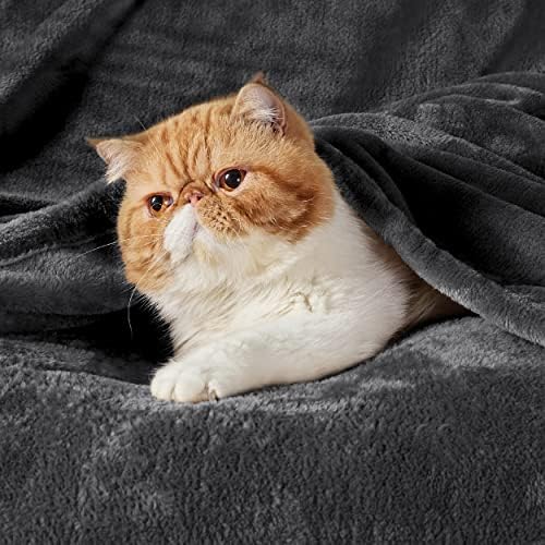 Bedsure GentleSoft Fleece Blanket California King Size Charcoal