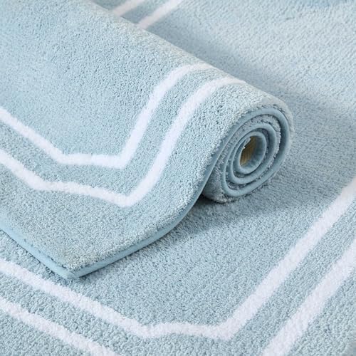 Martha Stewart - Soft Knit Cotton Bath Runner, Plush Bath Rug, 22 x 60