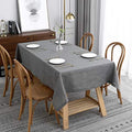 maxmill Lux Faux Linen Tablecloth with Slubby Yarn Textured Weaves