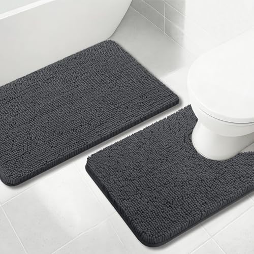 Bathroom Rug Sets 2 Piece, Extra Thick and Absorbent, Non-Slip