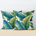 ArogGeld Chinoiserie Pillow Covers Set of 2 Green Tropical Palm Leaves