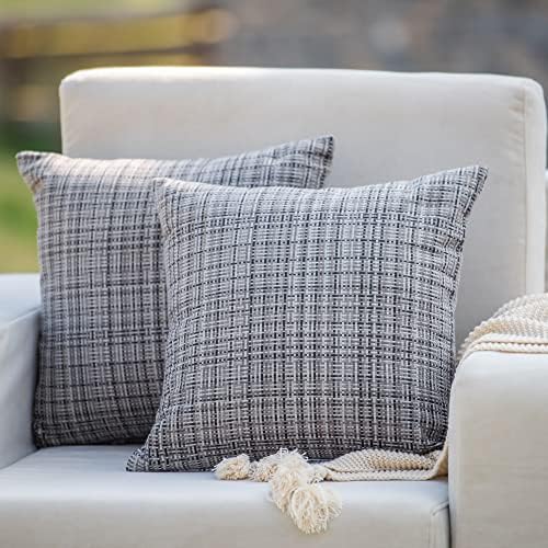 HPUK Outdoor Throw Pillow Covers 18x18 Inch, Waterproof, Set of 2