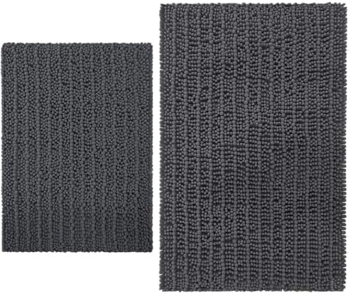 Arotive Luxury Chenille Bathroom Rugs Set, Ultra Soft Bath Rugs Size