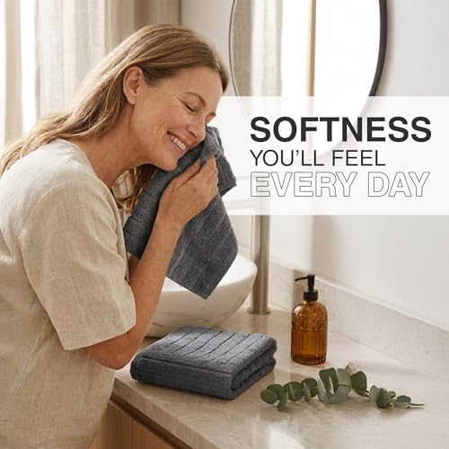 6 Piece Towel Sets for Bathroom - Includes 2 Bath Towels, 2 Hand