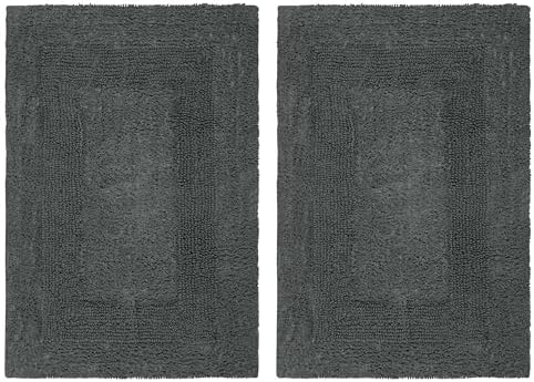 COTTON CRAFT Bath Rugs - 2 Pack Large 20x30 Soft Plush Bath Mats