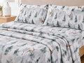 King Printed Flannel Sheet Set, 100% Cotton, 16" Deep, 4-Piece