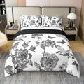 Feelyou Vintage Floral Duvet Cover 100% Cotton Queen Size