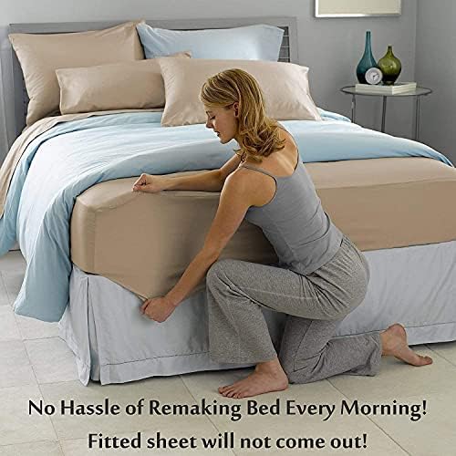 Stripe Color Egyptian Cotton 3 Pc Duvet Cover Set with Cornor Ties