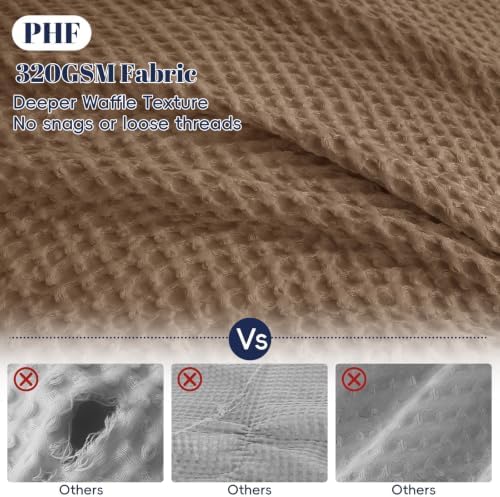 PHF Waffle Duvet Cover California King, Soft & Breathable, 104"x98"