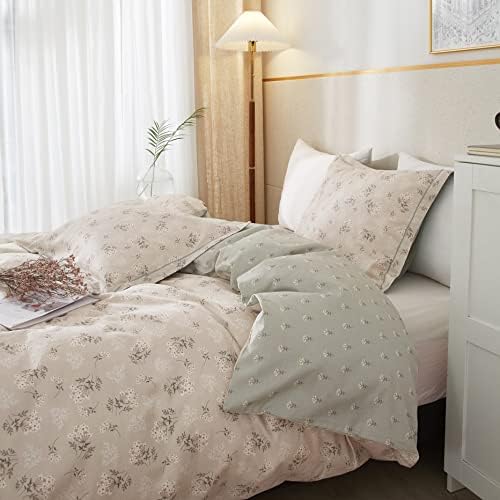 HighBuy Boho Floral Duvet Cover King Bedding Vintage Cotton Aesthetic