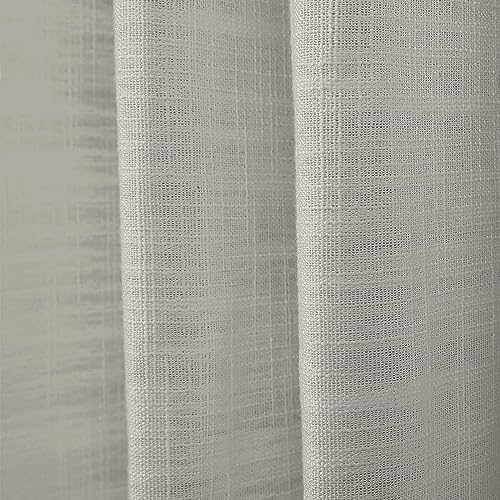 HOMERILLA Sheer Linen Curtains 96 Inches Long, Room Darkening