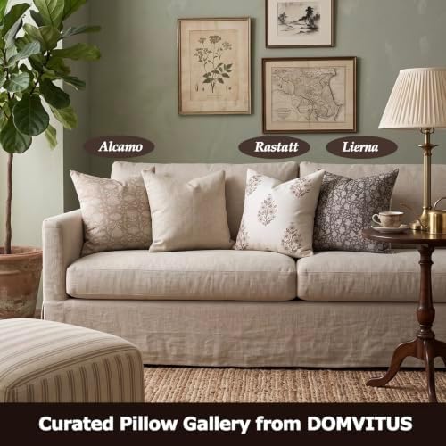 DOMVITUS Floral Pillow Covers 20x20, Throw Pillows for Couch, Floral