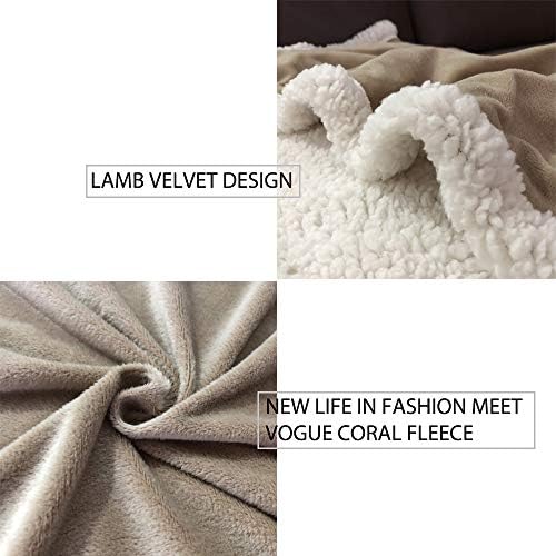 Sherpa Fleece Blanket 60x80 in | Fluffy & Soft Plush Reversible Sherpa
