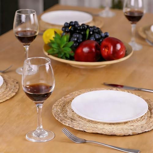 Boho Farmhouse Handmade Woven Placemats, Set of 8 - Natural Gourd