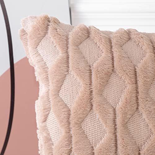 MADIZZ Set of 2 Soft Polyester Short Wool Velvet Decorative Throw