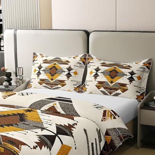 jejeloiu Southwestern Duvet Cover 100% Cotton Queen Size Boys Girls