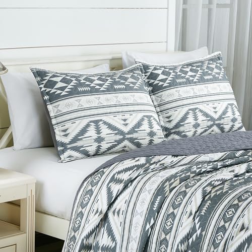 Chezmoi Collection Remy 3-Piece Southwestern Geometric Motif Quilt Set