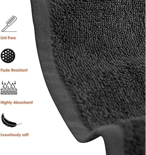 J&V TEXTILES 6 Pack Bath Towel Set (27 x 52 Inches), 500 GSM 100% Ring