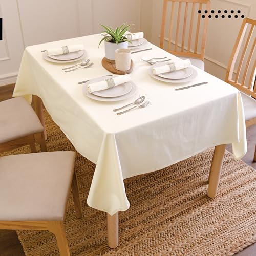 Encasa XO Cotton Tablecloth Rectangular 56"x84" Natural