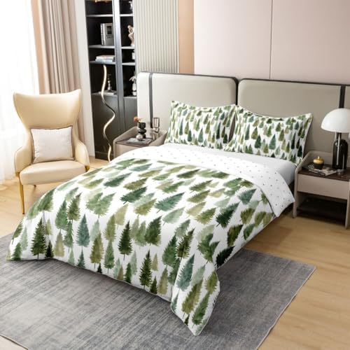 Erosebridal Sage Green Woodland 100% Cotton Duvet Cover Queen Size