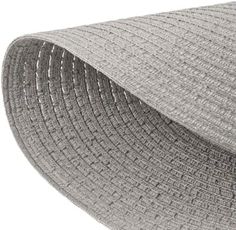 SHACOS Round Braided Placemats Set of 8 Washable Fabric Heat Resistant