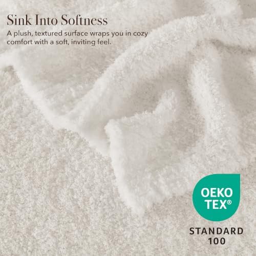 Monbix Soft Throw Blanket for Couch-Cozy Reversible Knitted Blankets