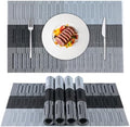 LIFEWEAR Placemat Set, Woven Table Placemats - 6 Pack