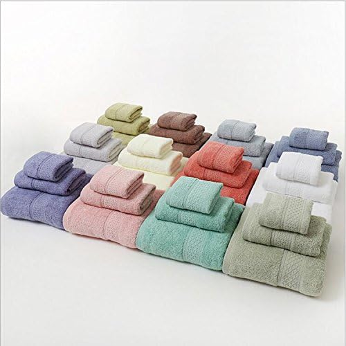 Cicilin 3 Piece Towel Set, 1 Bath Towel & 2 Hand Towels, Cotton Highly