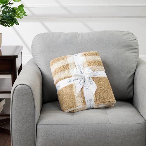 Reversible Soft Sherpa Throw Blanket - Cute and Cozy Thick Throw for