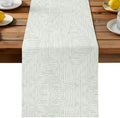 Minimalist Geometric Table Runner for Dining Table Rustic Modern Beige