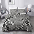 King Duvet Cover Set Soft Microfiber Abstraction Geometry