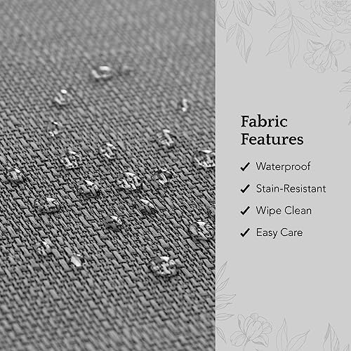 Elrene Home Fashions Laurel Solid Texture Water and Stain Resistant