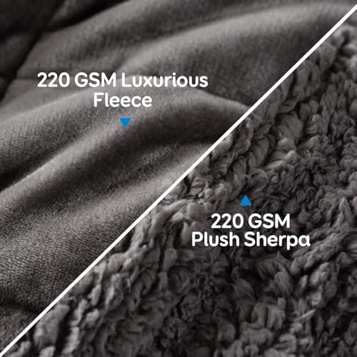Cottonblue Fleece Weighted Blanket 10lbs for Adults Twin Size 48x72in