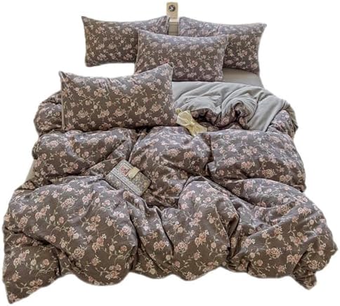 Floral Duvet Cover Set, Soft Comfort Cotton Bedding Comforter Cover