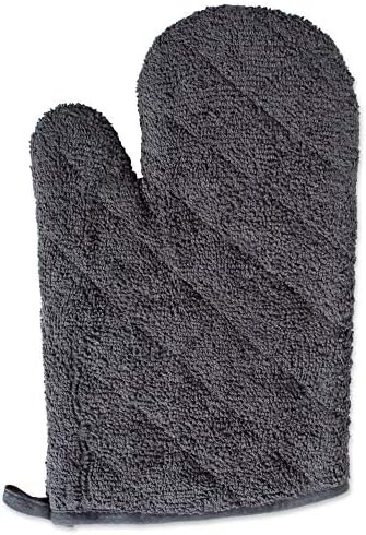 DII Basic Terry Collection 100% Cotton Quilted, Oven Mitt, Mineral
