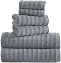 Performance Cotton 6-Piece Bath Towel Set, Super Soft Quick Dry Fade