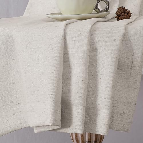 H.VERSAILTEX Extra Long Linen Curtains 108 Inch for Living Room, Pale