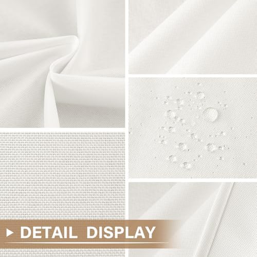 MikiUp Faux Linen Tablecloth - Slubby Textured Weaves Table Cloth for