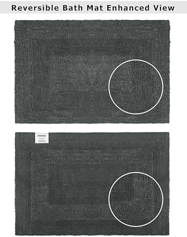 COTTON CRAFT Bath Rugs - 2 Pack Large 20x30 Soft Plush Bath Mats
