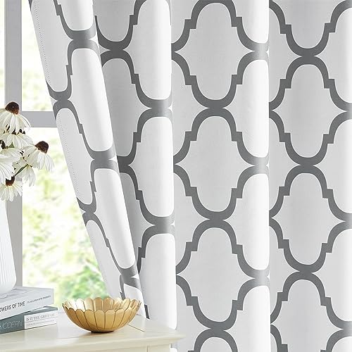 Melodieux Moroccan Printed Room Darkening Blackout Grommet Curtains