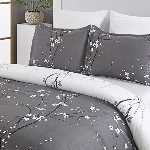 Soft Brushed Microfiber Duvet Cover Set with Zipper Closure and Corner