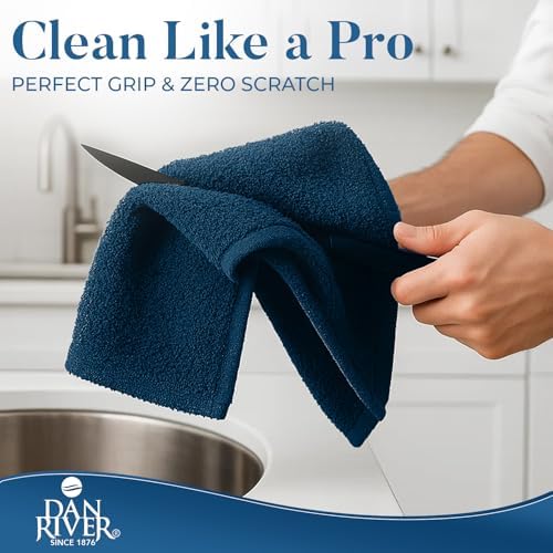 DAN RIVER Kitchen Bar Mops,Pack of 12,16 by 19 Inches,100% Cotton