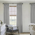 Pinch Pleated Room Darkening Linen Curtains, 84W x 108L, 1 Panel