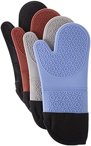 Silicone Oven Mitts – Extra Long Professional Quality Heat Resistant