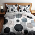 Duvet Cover Set Zipper Closure Light Gray Queen Quilt Cover Set Modern